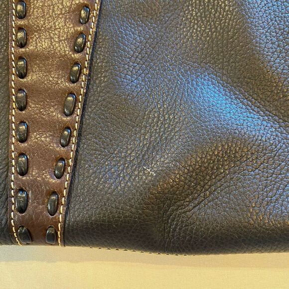 Women's Pebbled Leather Handbag Sophia Visconti Tote Thin Bag EUC‎ - Picture 11 of 12